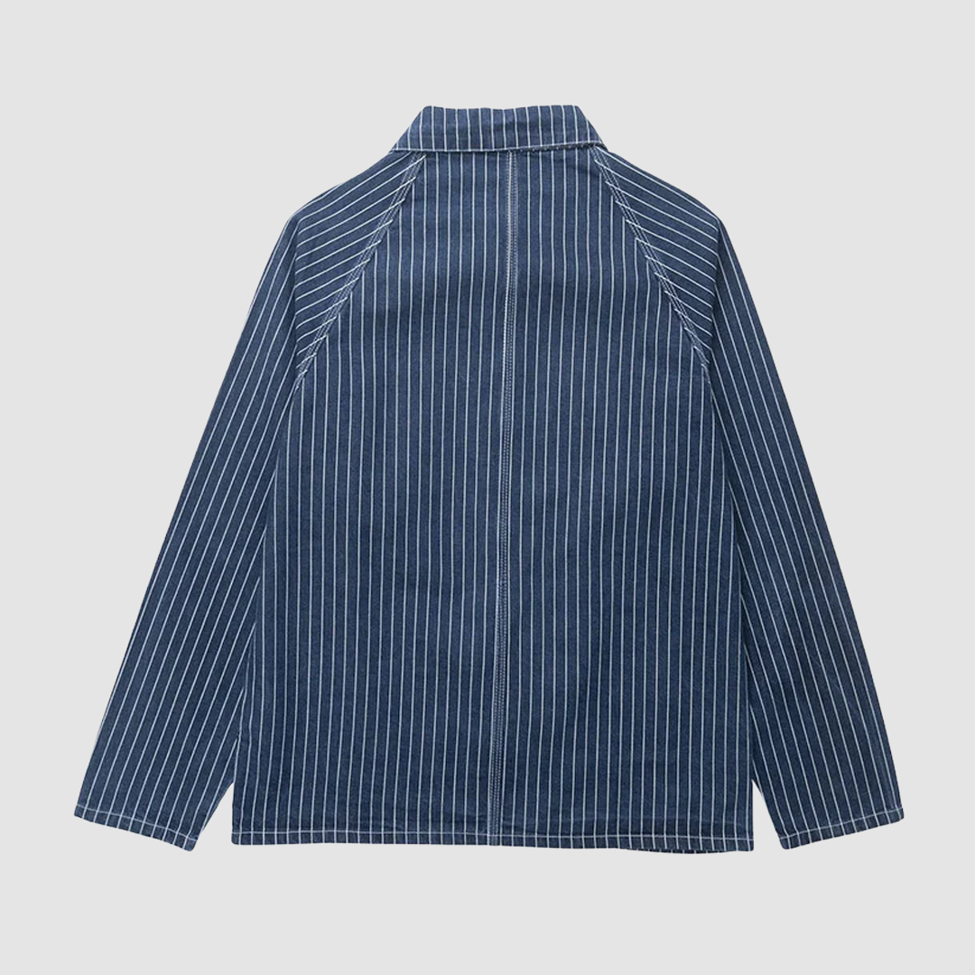 Pinstripe Denm Coverall 2.0 Indigo