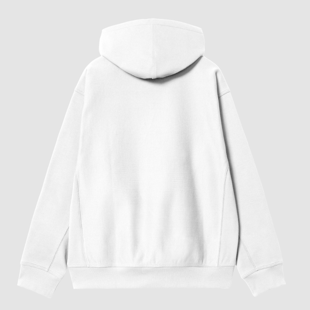 Hooded American Script Sweat White