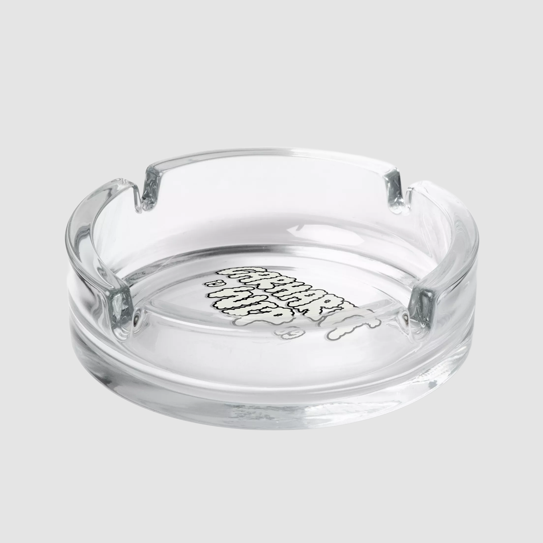 Cloud Script Ashtray Glass Clear