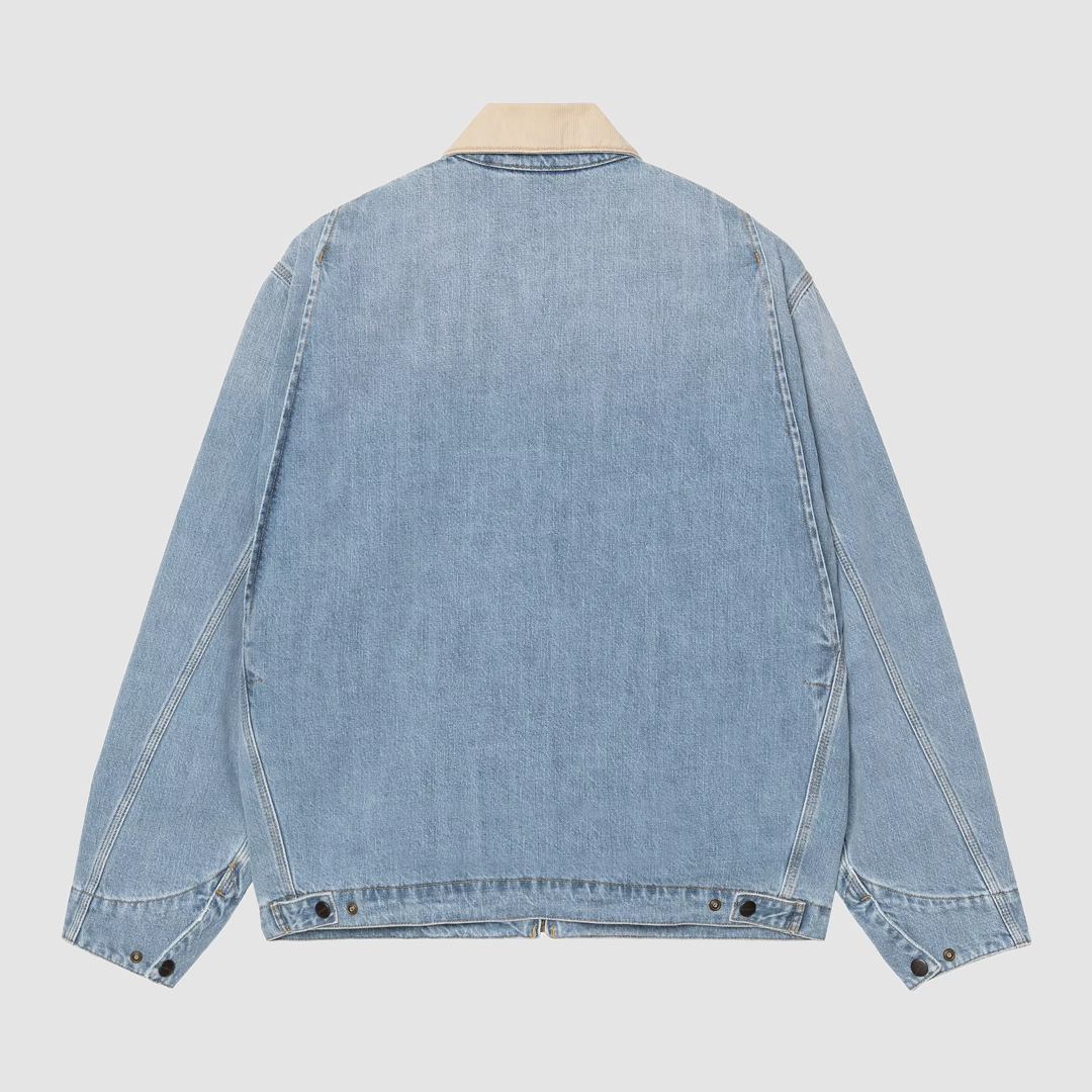 OG Detroit Jacket Blue / Dusty H Brown Burst Washed