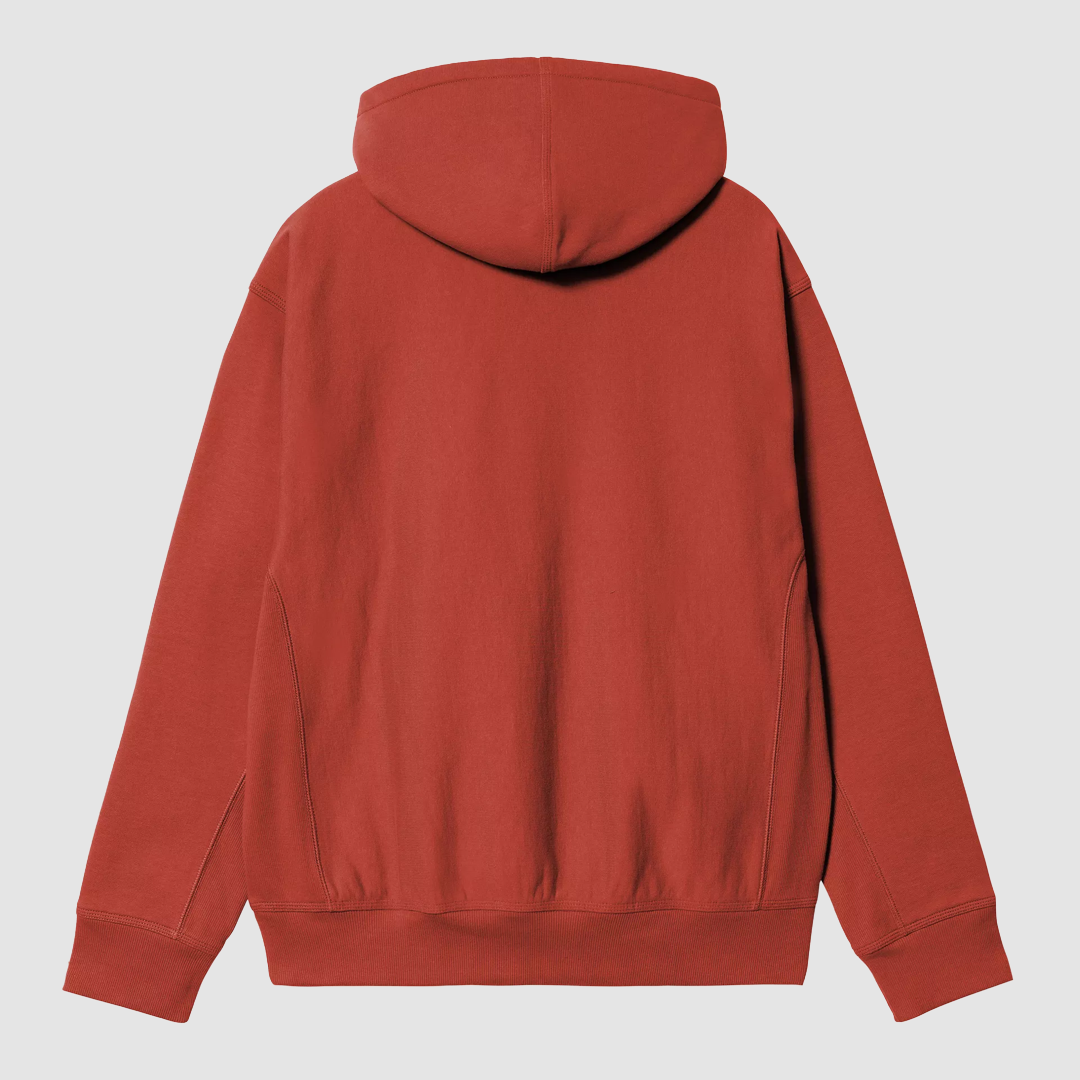 Hooded American Script Sweat Oxide Red