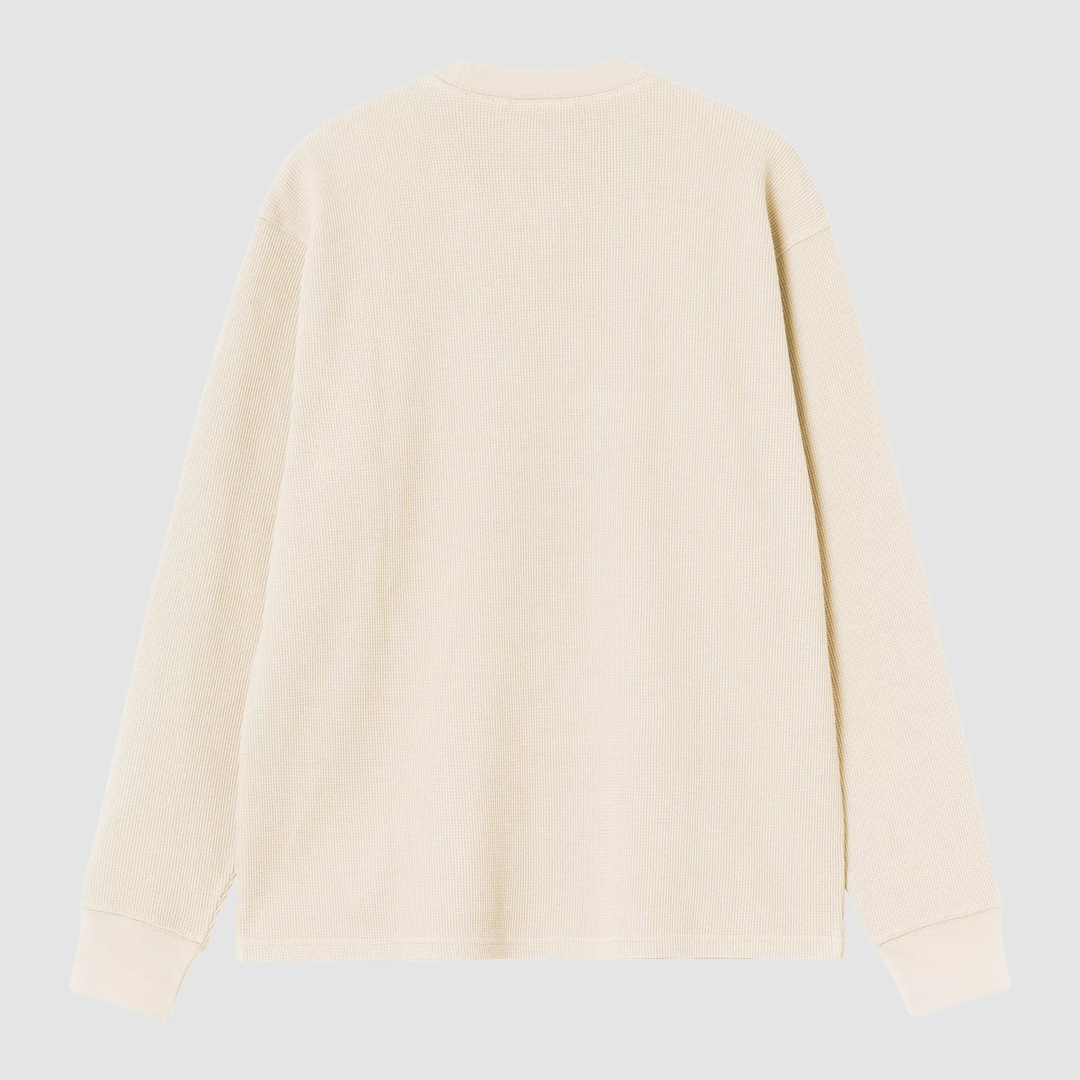 L/S Eightynine Waffle T-Shirt Natural / Black