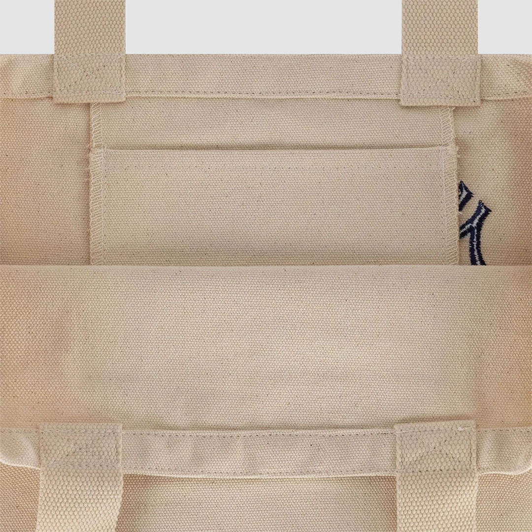 Cap Graphic Heavy Tote Bag New York Yankee Ivory