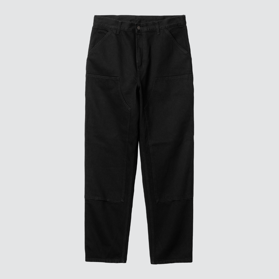 Double Knee Pant Black Rinsed