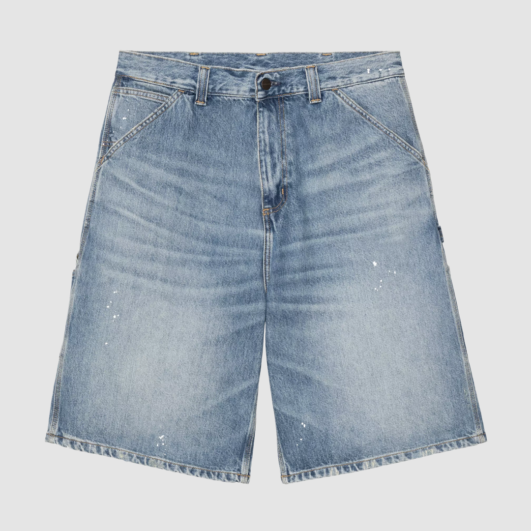 OG Single Knee Pant Blue Destroy Wash Splatter