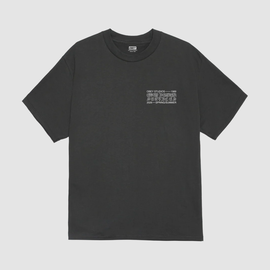 Obey Design Services T-Shirt Vintage Black
