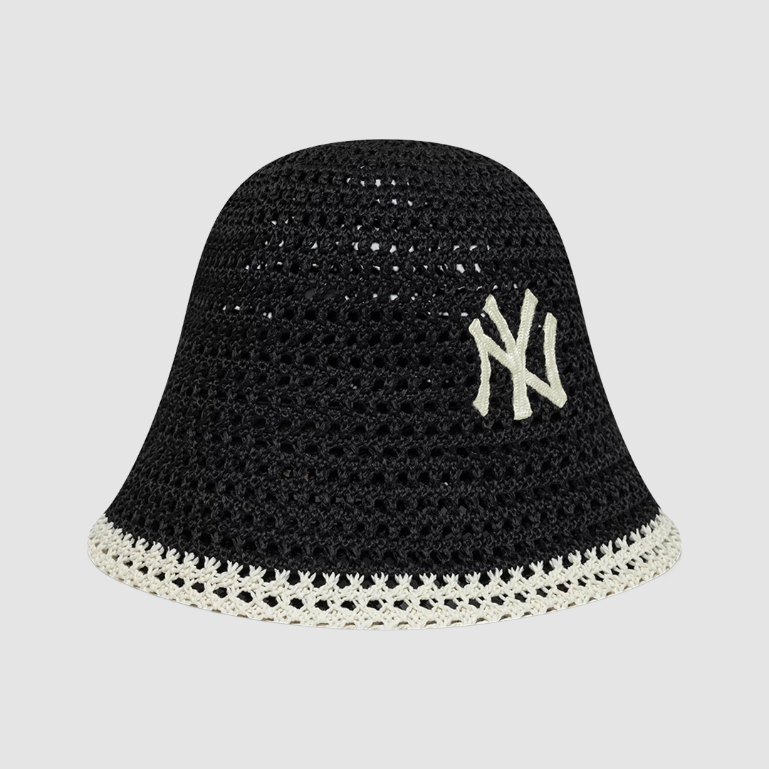 W Knitted Bucket NY Yankees Black/White