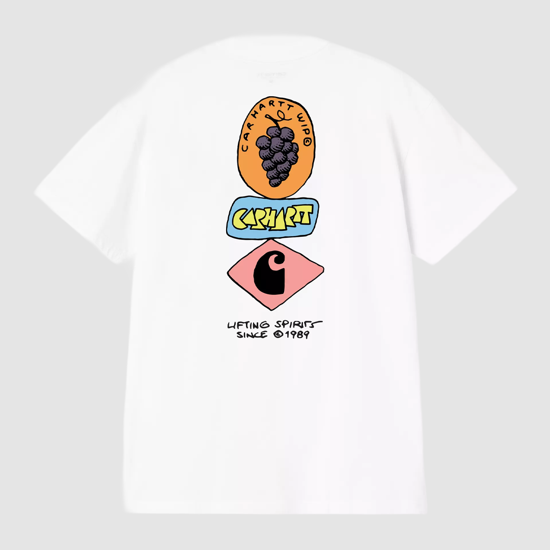 S/S Stacked Grapes T-Shirt White