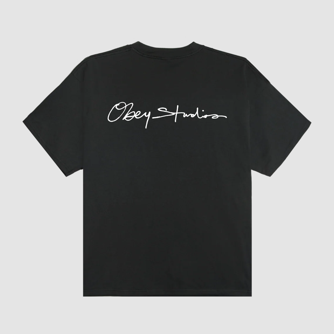 Obey Palm T-Shirt Vintage Black