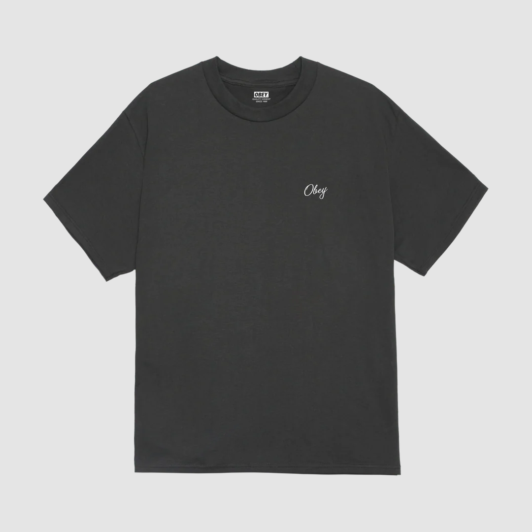 Obey Paper Rose T-Shirt Vintage Black