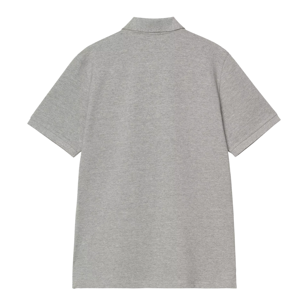S/S Chase Pique Polo Grey Heather / Gold