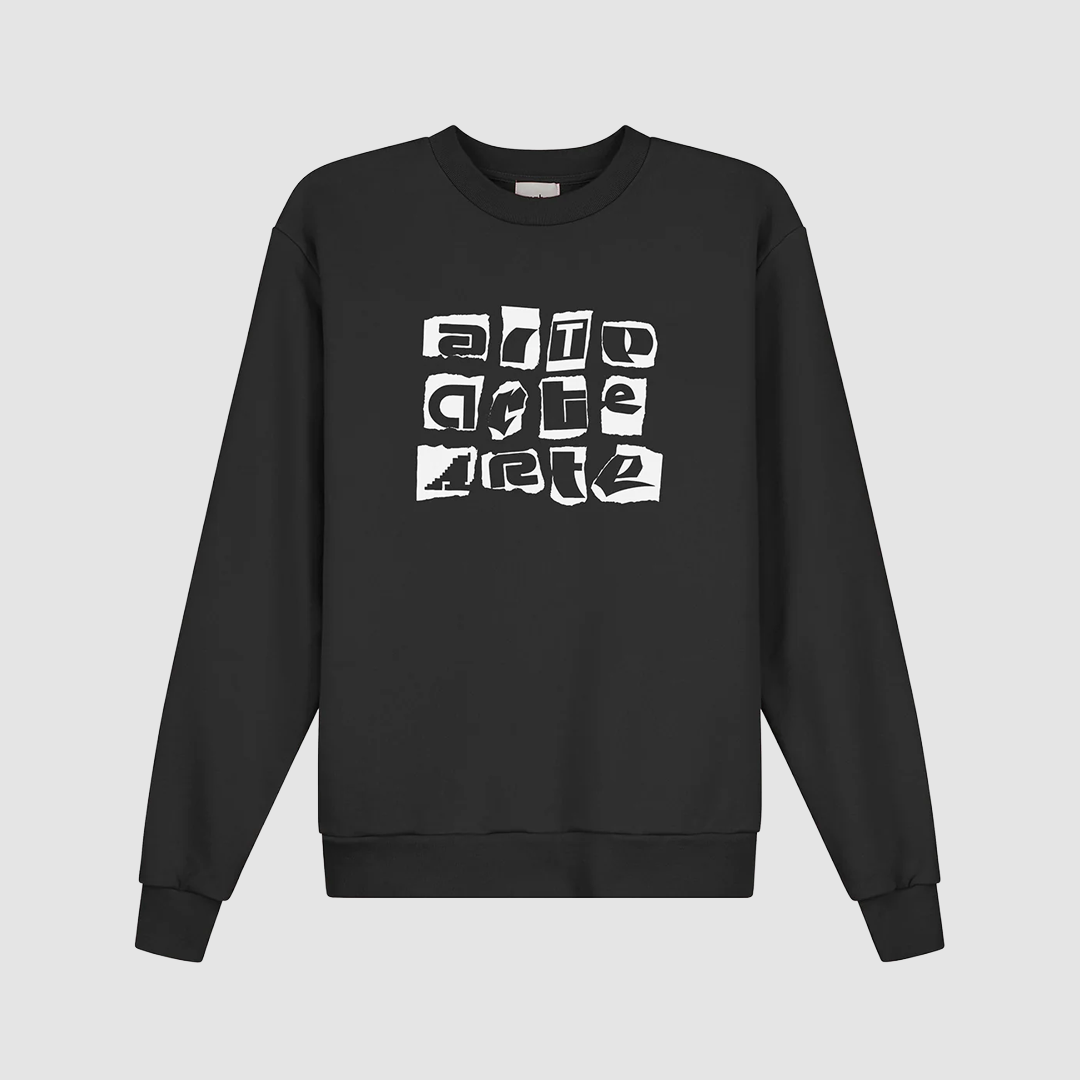 Multi Logo Crew Black