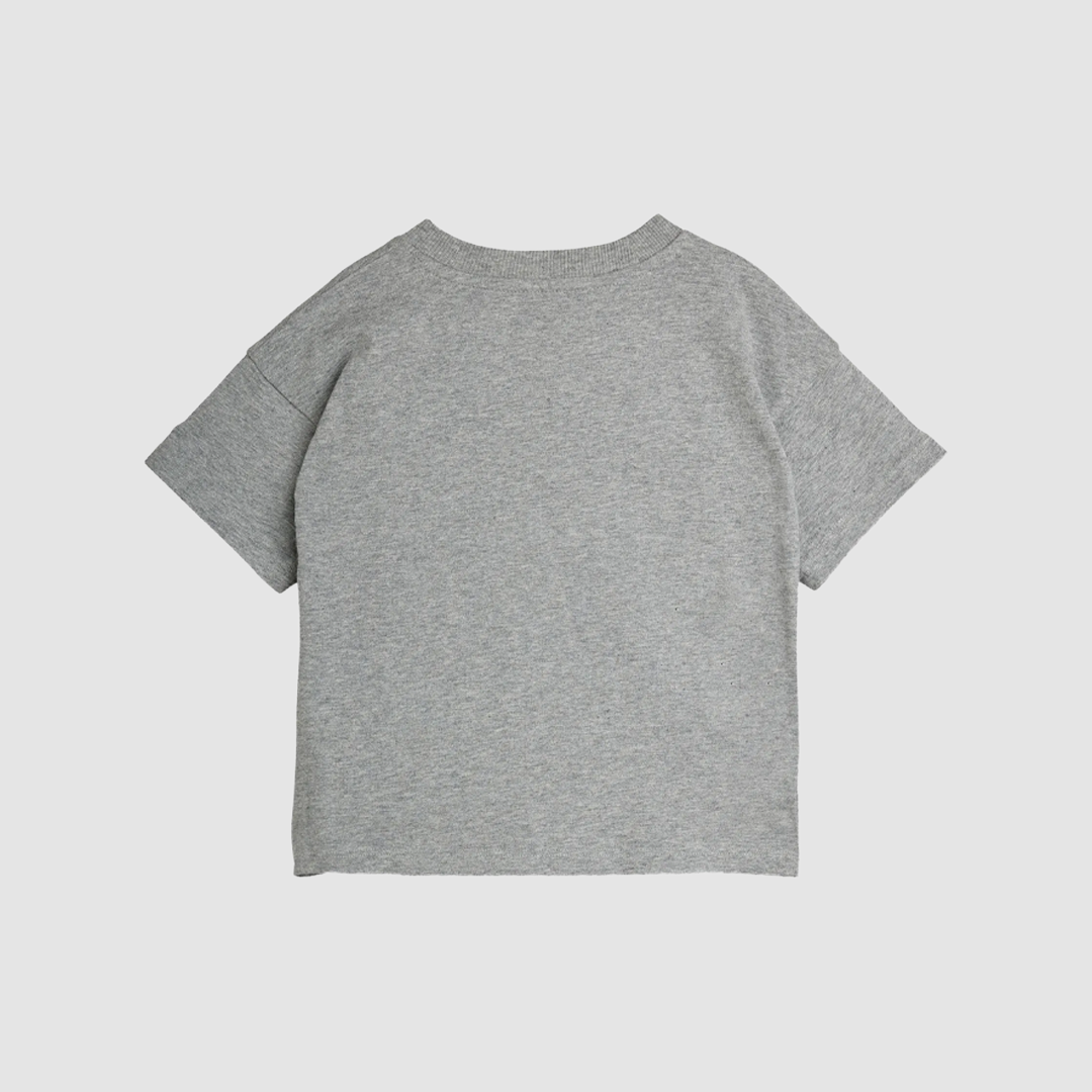 Minibabies Patches SS T-Shirt Grey Melange