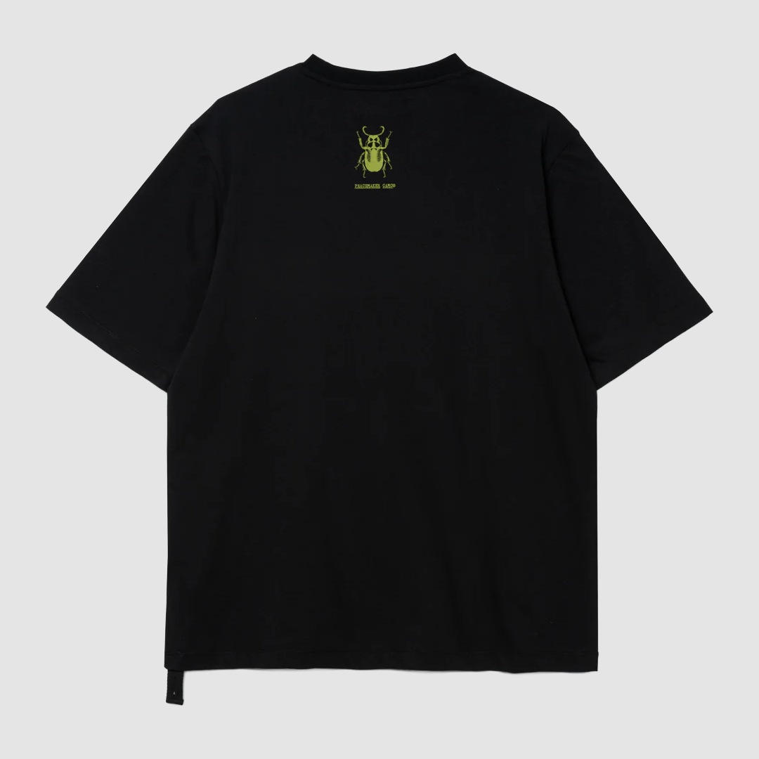 Oversize T-Shirt Stencil Print Black