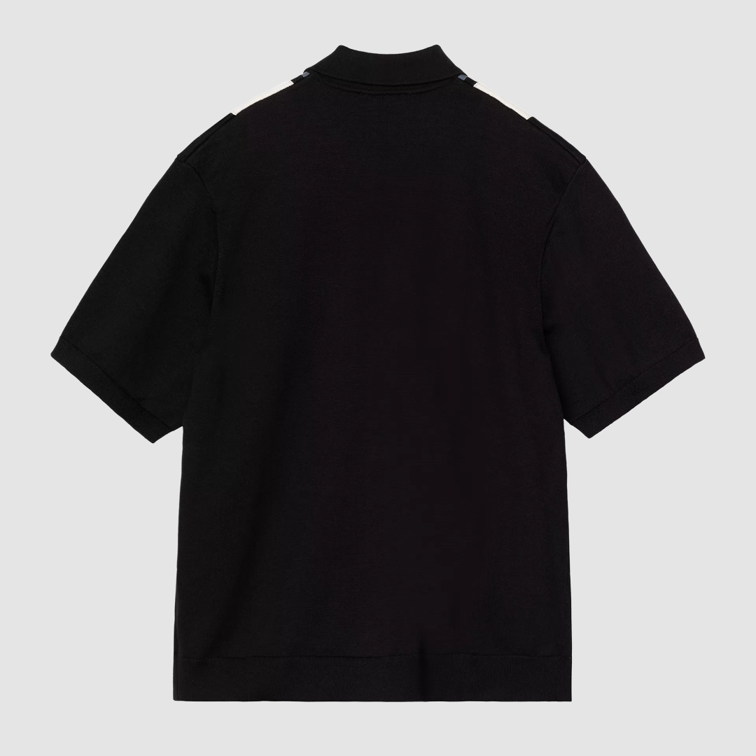 S/S Mello Knit Shirt Stripe Black