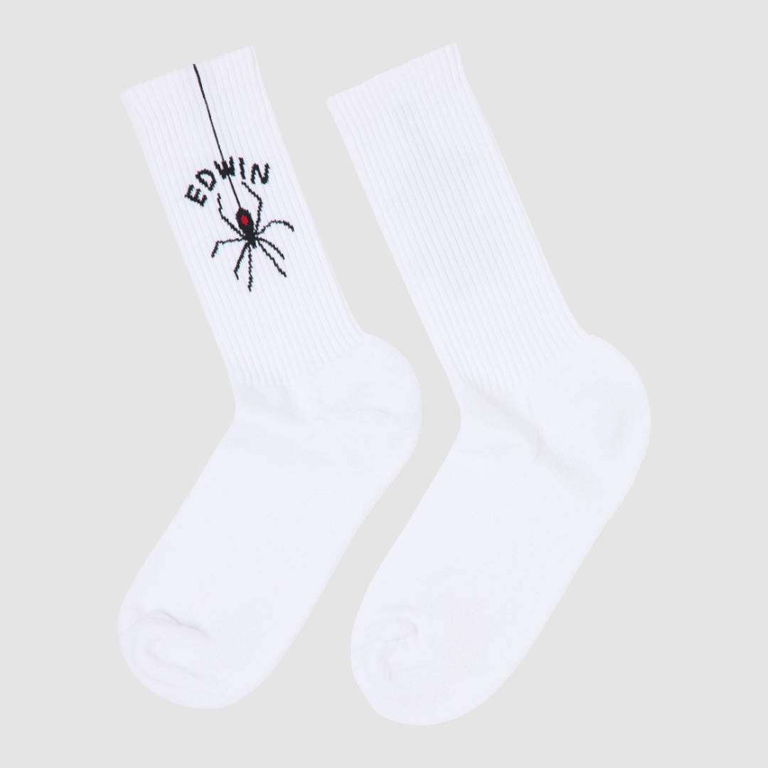 Spider Web Socks White