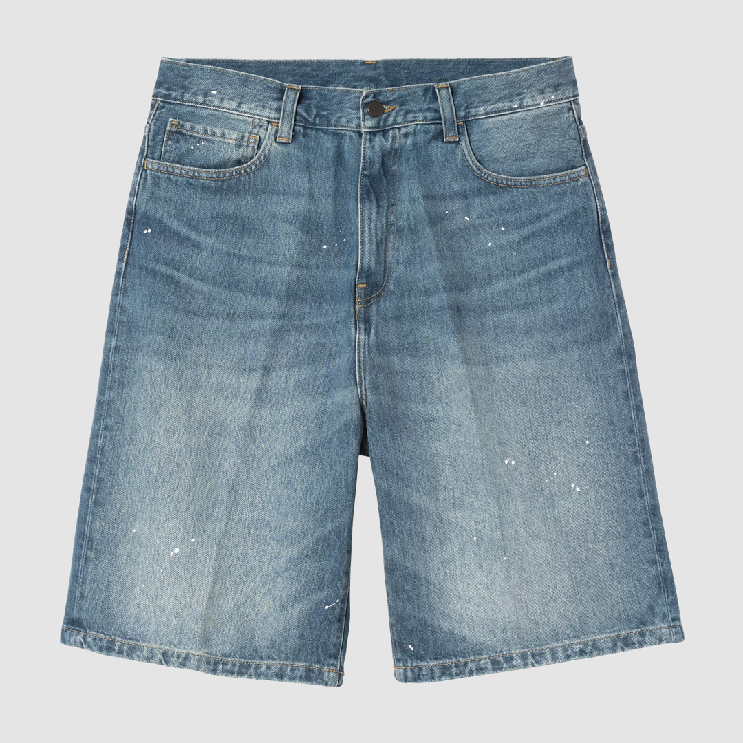 Landon Short Blue Destroy Wash Splatter