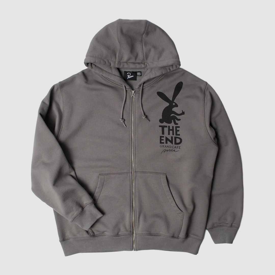 End The Bunny Zip Hooded Sweat Grey