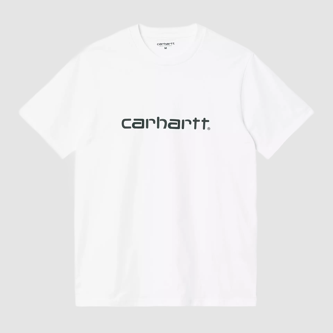 S/S Script T-Shirt White / Black FW25