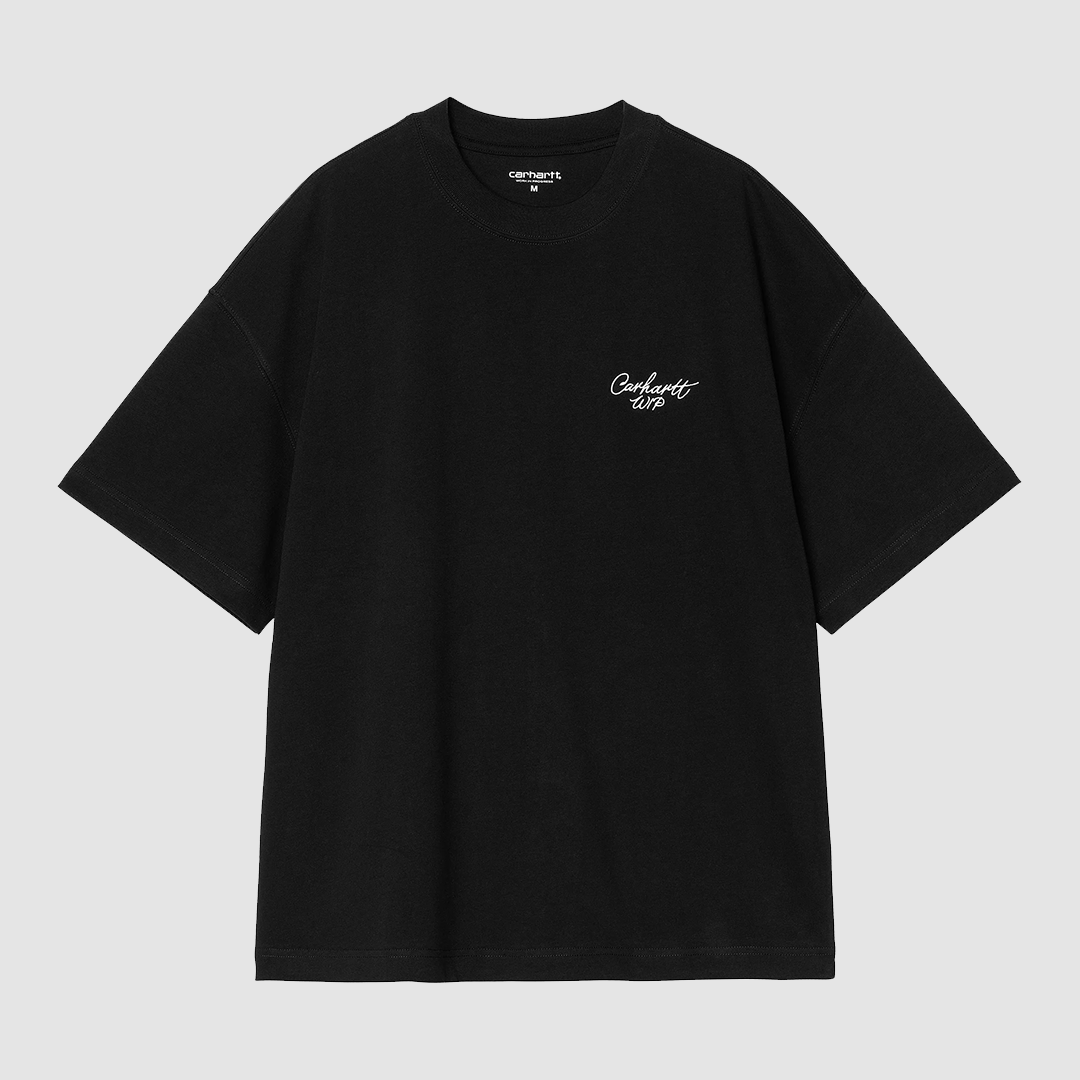 S/S Signature Script T-Shirt Black / White