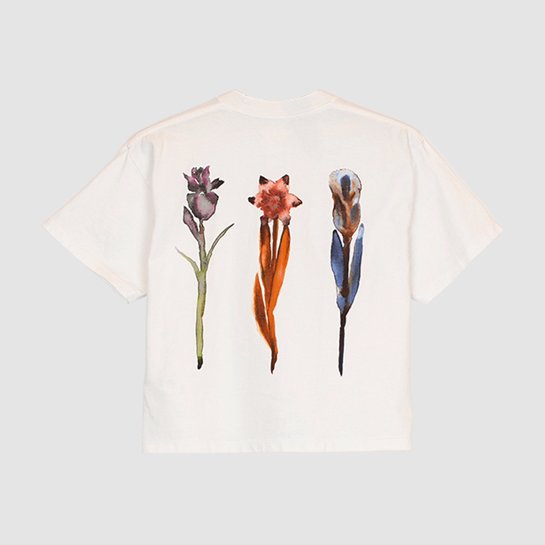 Obey Water Color Flower T-Shirt White