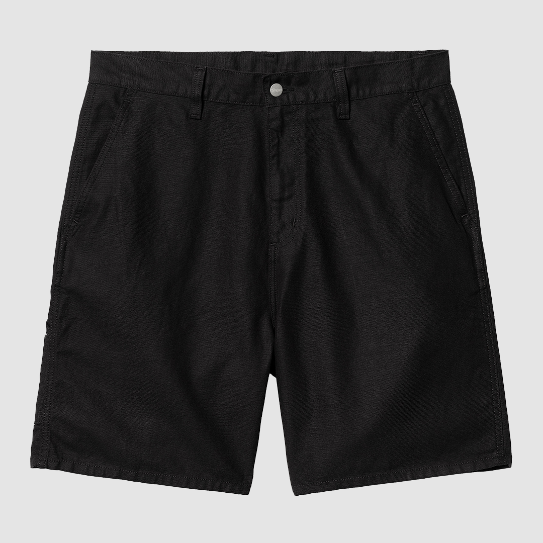 Walter Single Knee Short Black Rinsed