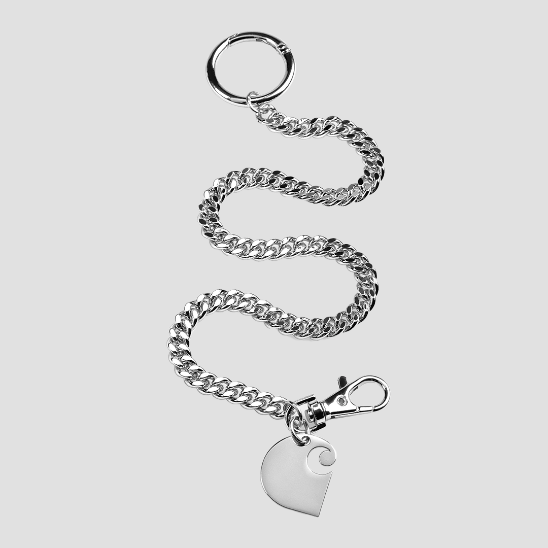 Cuban Link Keychain Silver