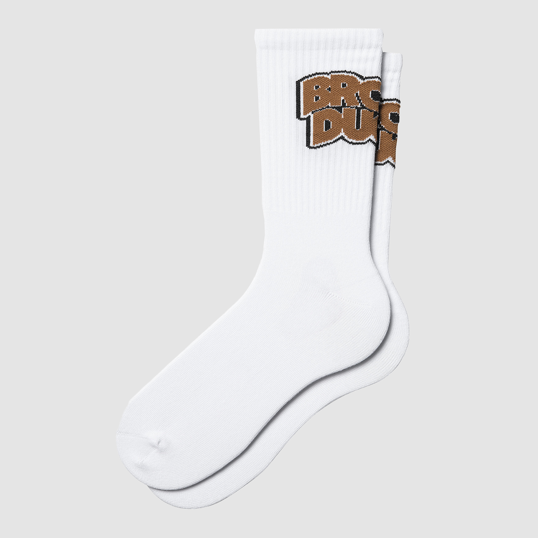 Brown Ducks Socks White
