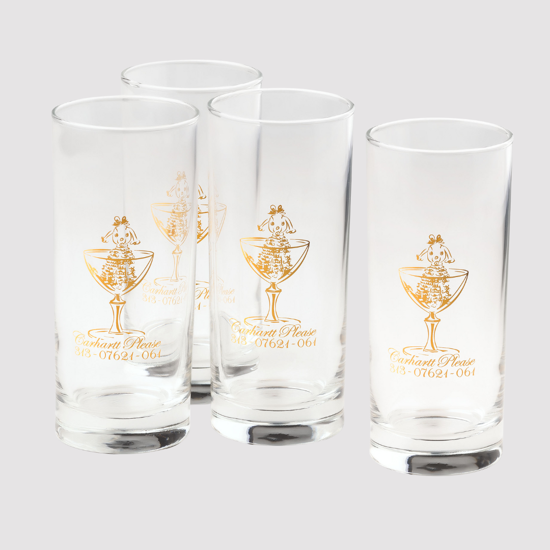 Carhartt Please Glass Set Clear / Gold