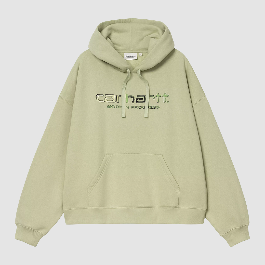 W' Hooded Solar Chrome Sweat Pale Olive