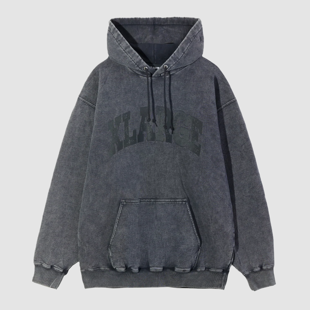Dyed Collage Logo Hoodie Black
