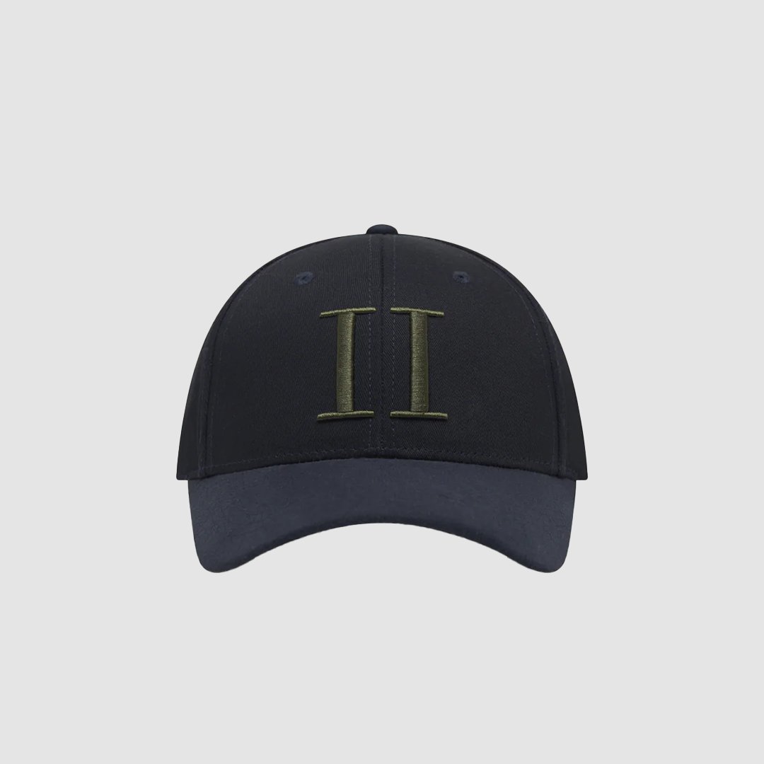 Baseball Cap Suede II Dark Navy / Chive Green