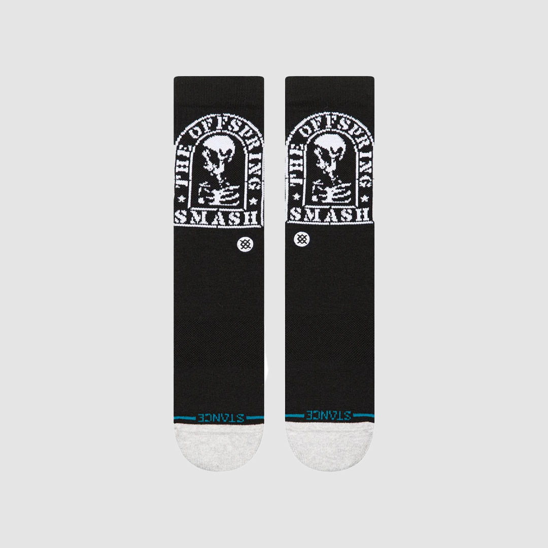 Smashed Crew Socks Black