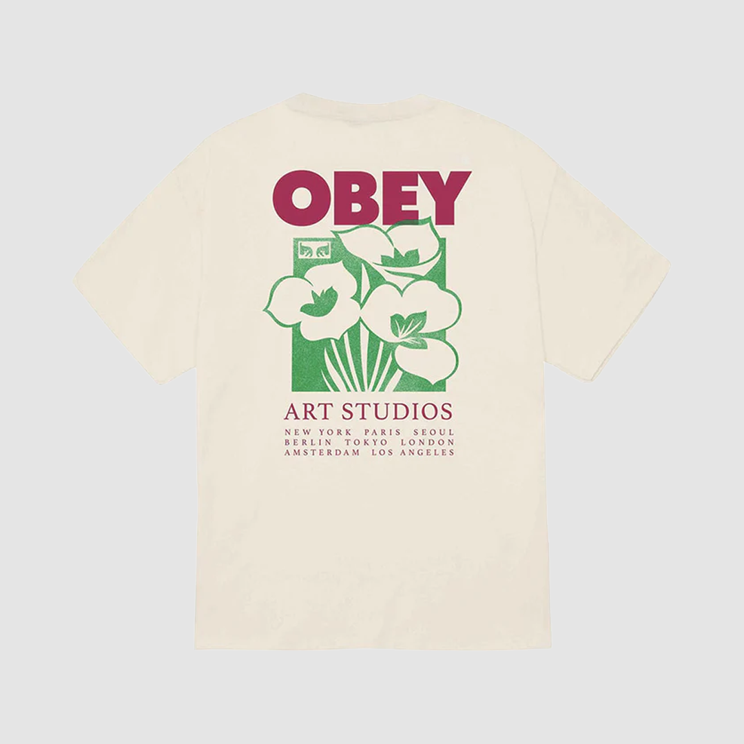 Obey Art Studio Flowers T-Shirt White