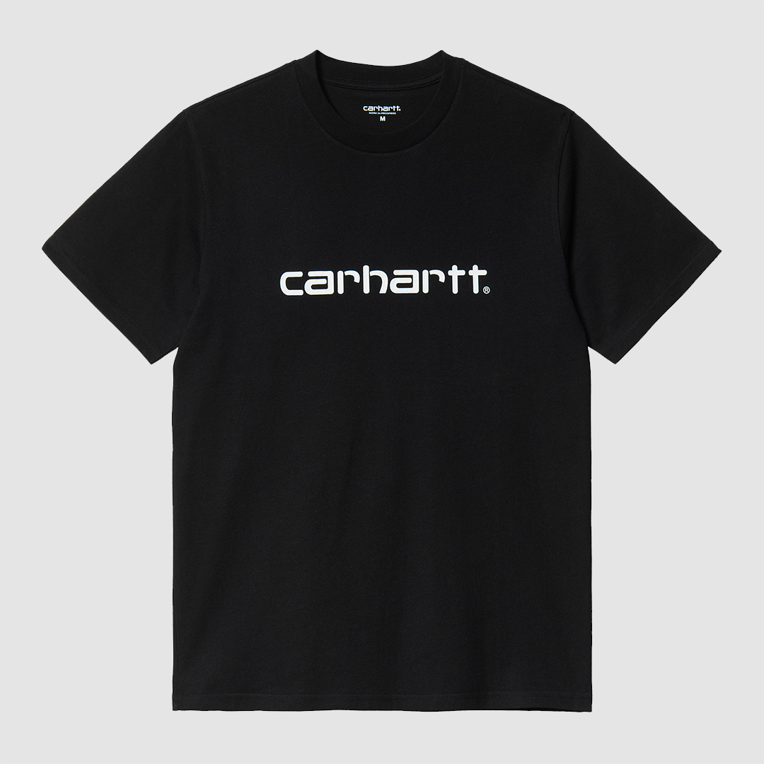S/S Script T-Shirt Black / White