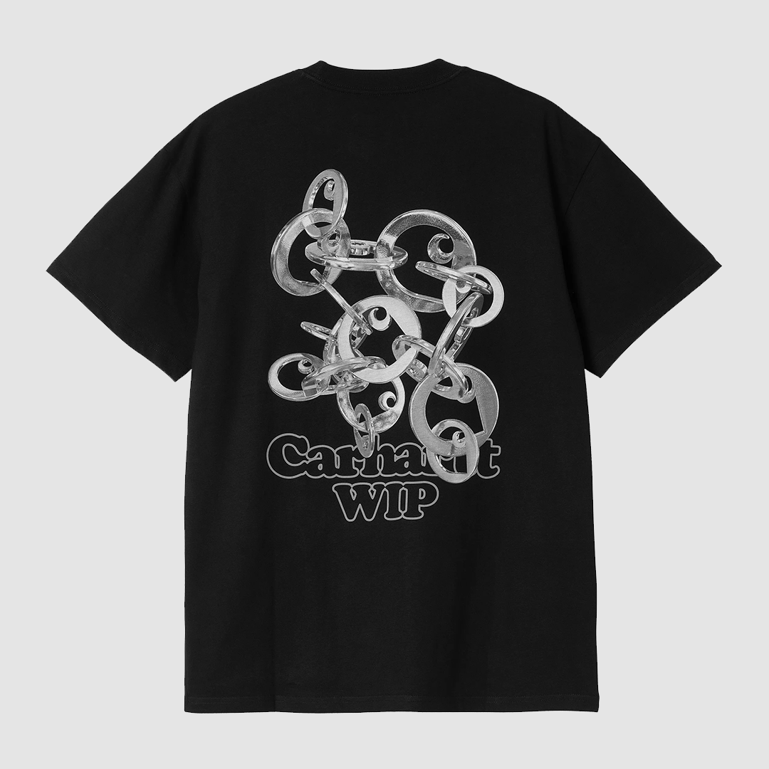 S/S Linked Charms T-Shirt Black / Silver