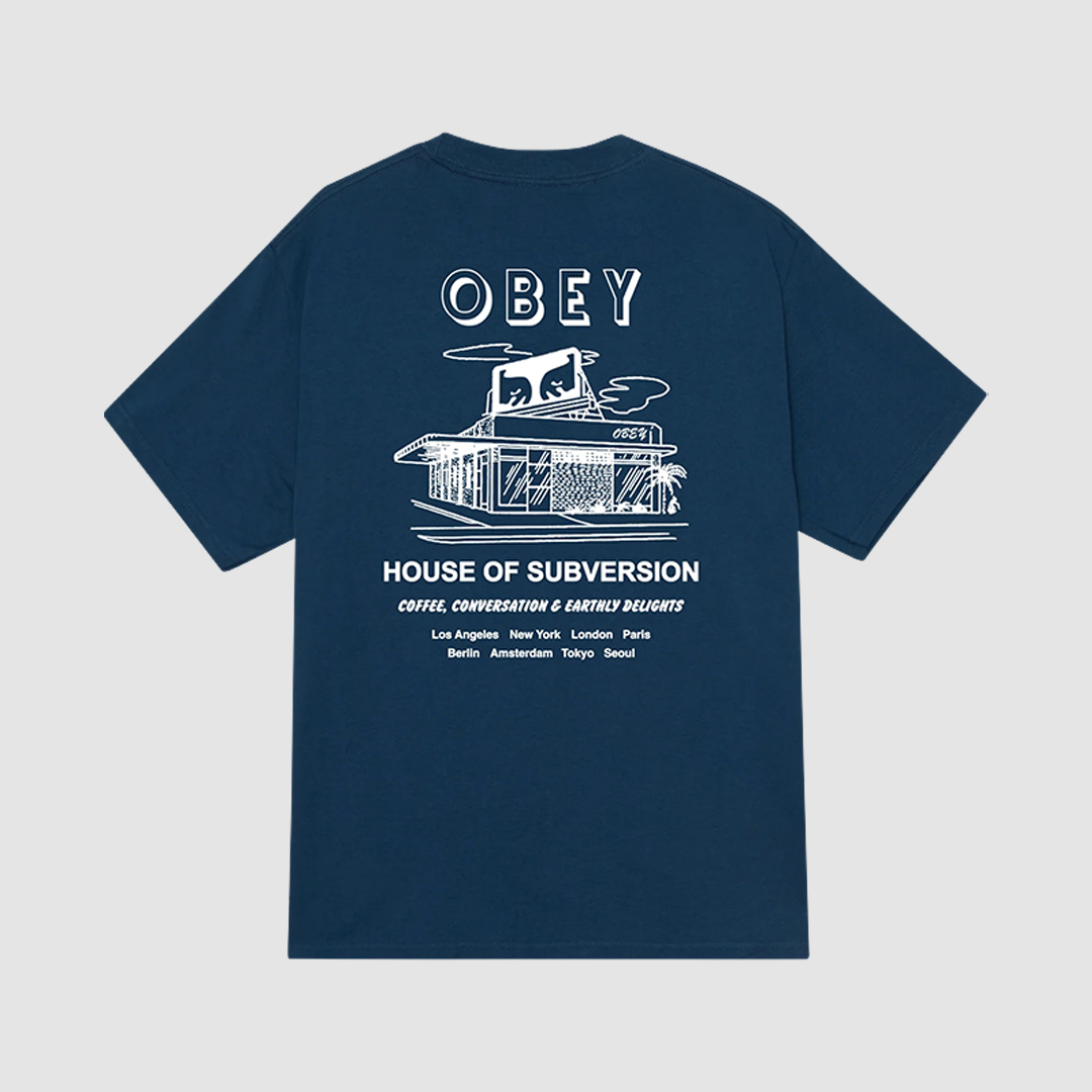 Obey House Of Subversion T-Shirt Harbor Blue