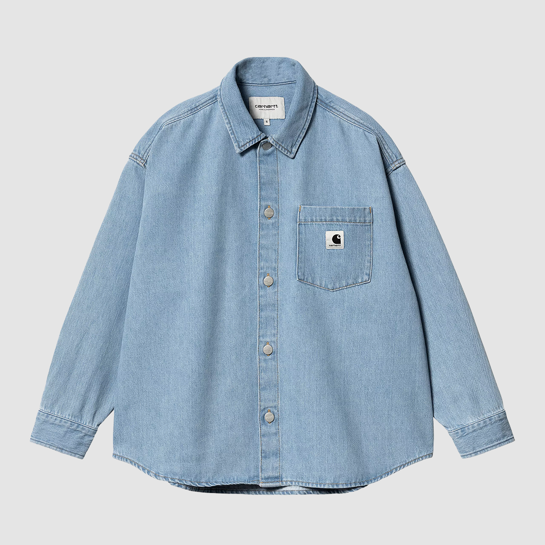 W' Alta Shirt Jacket Blue Stone Bleached