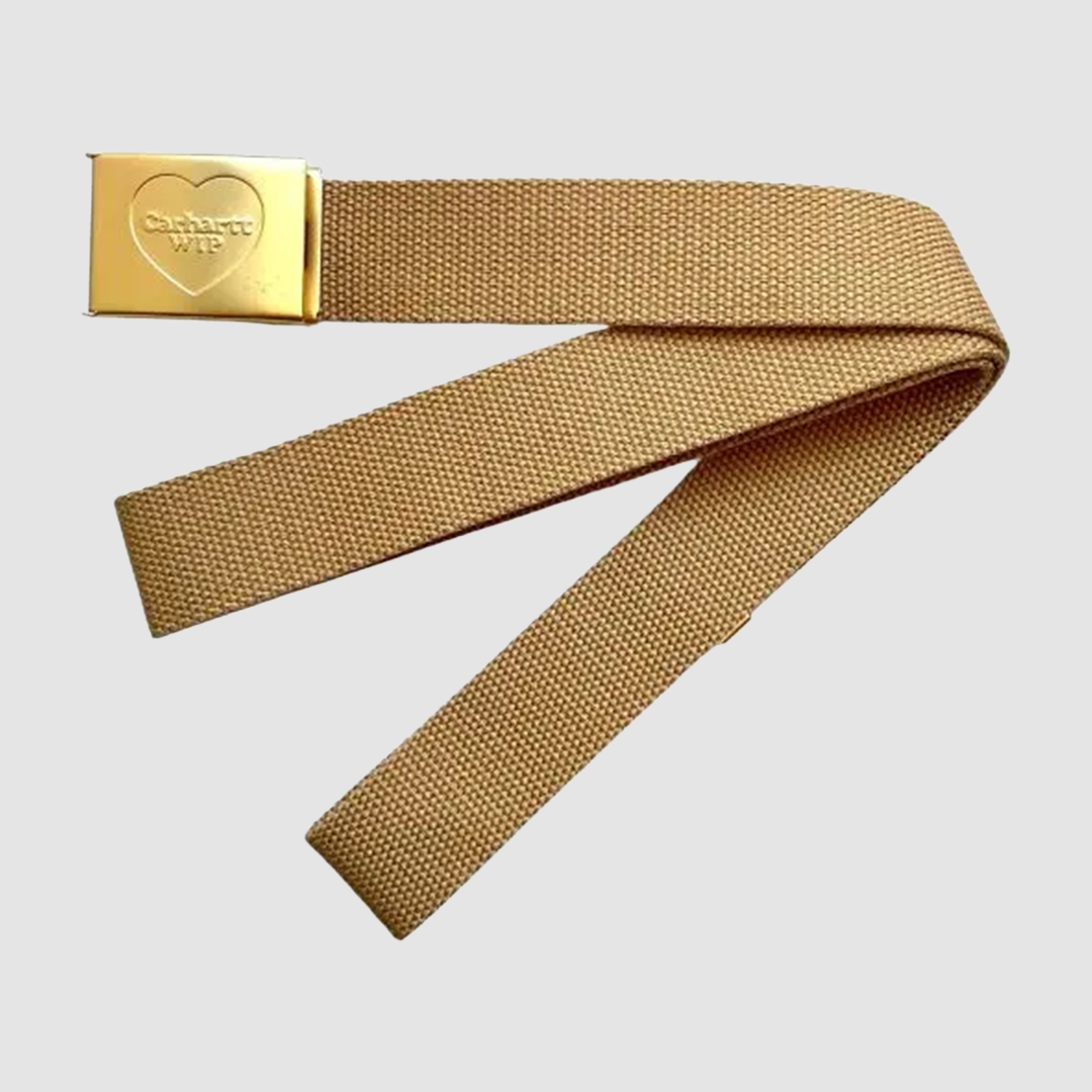 Heart Clip Belt Dusty H Brown / Gold