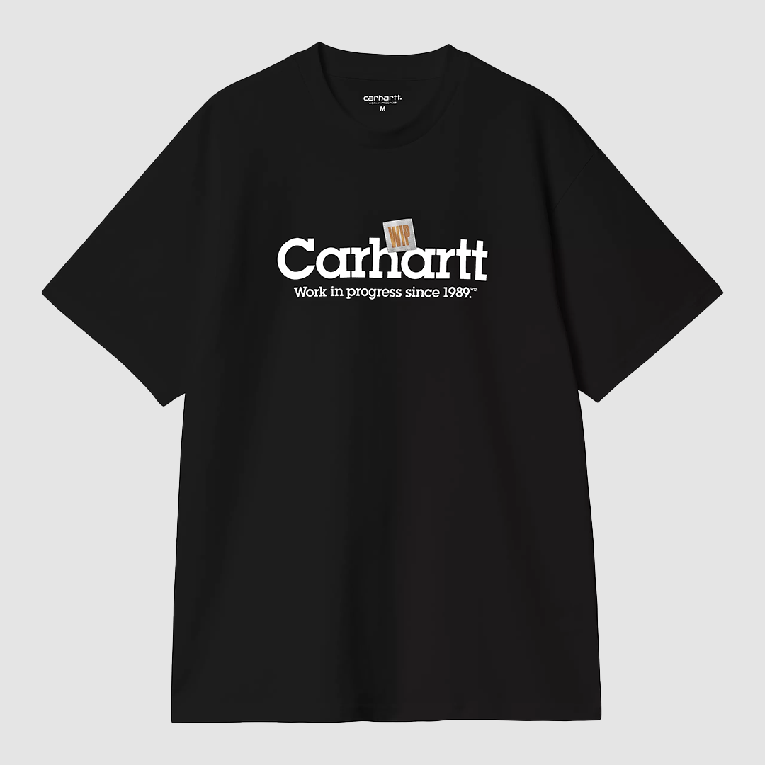 S/S Label Script T-Shirt Black