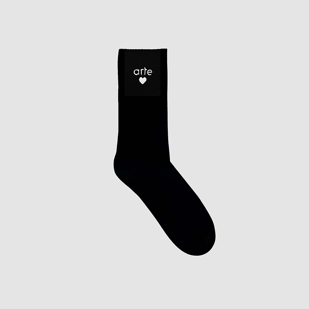 Heart Logo Socks Black