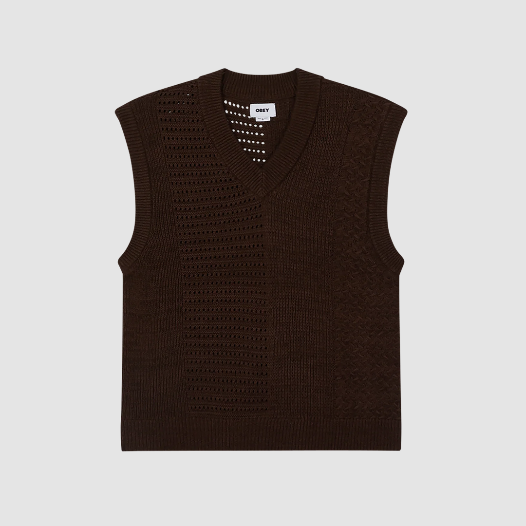 Garret Sweater Vest Java Brown