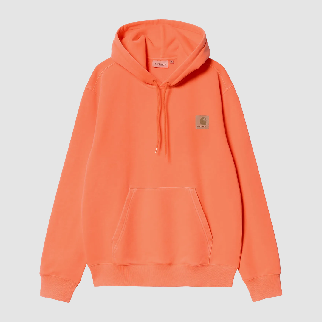 Hooded Industry Sweat Lumo Orange Garment Dyed