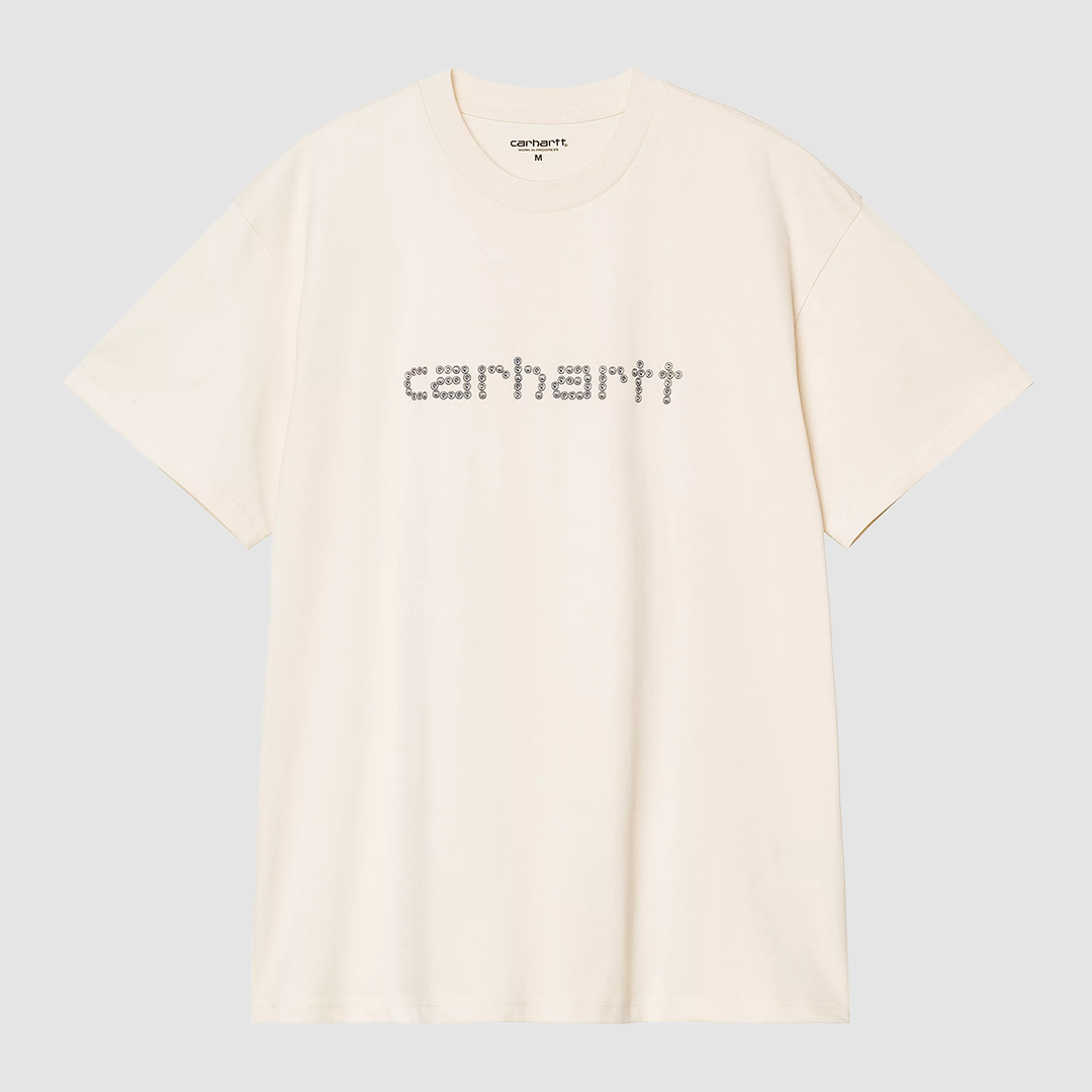 S/S Rivet Script T-Shirt Natural