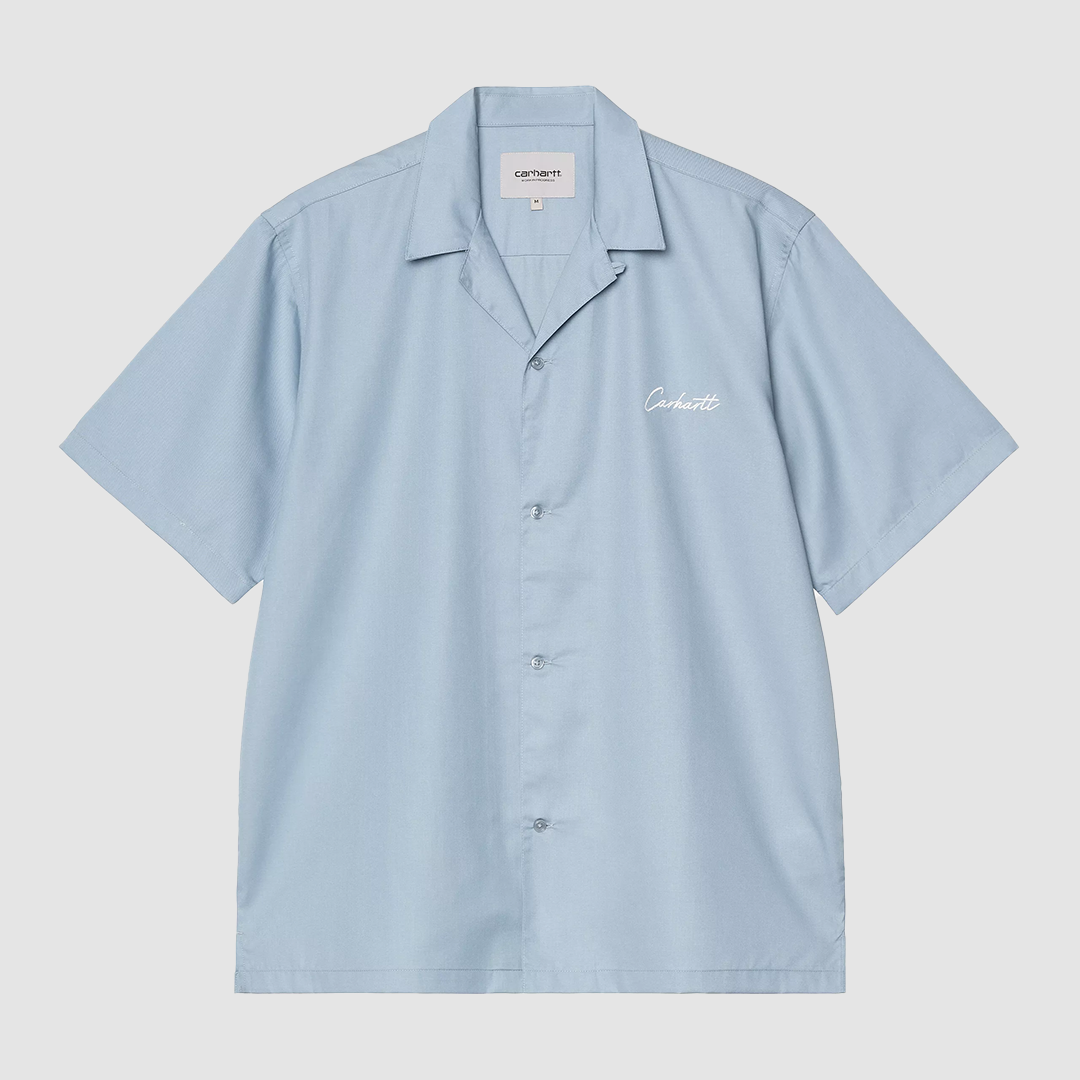 S/S Delray Shirt Frosted Blue / White