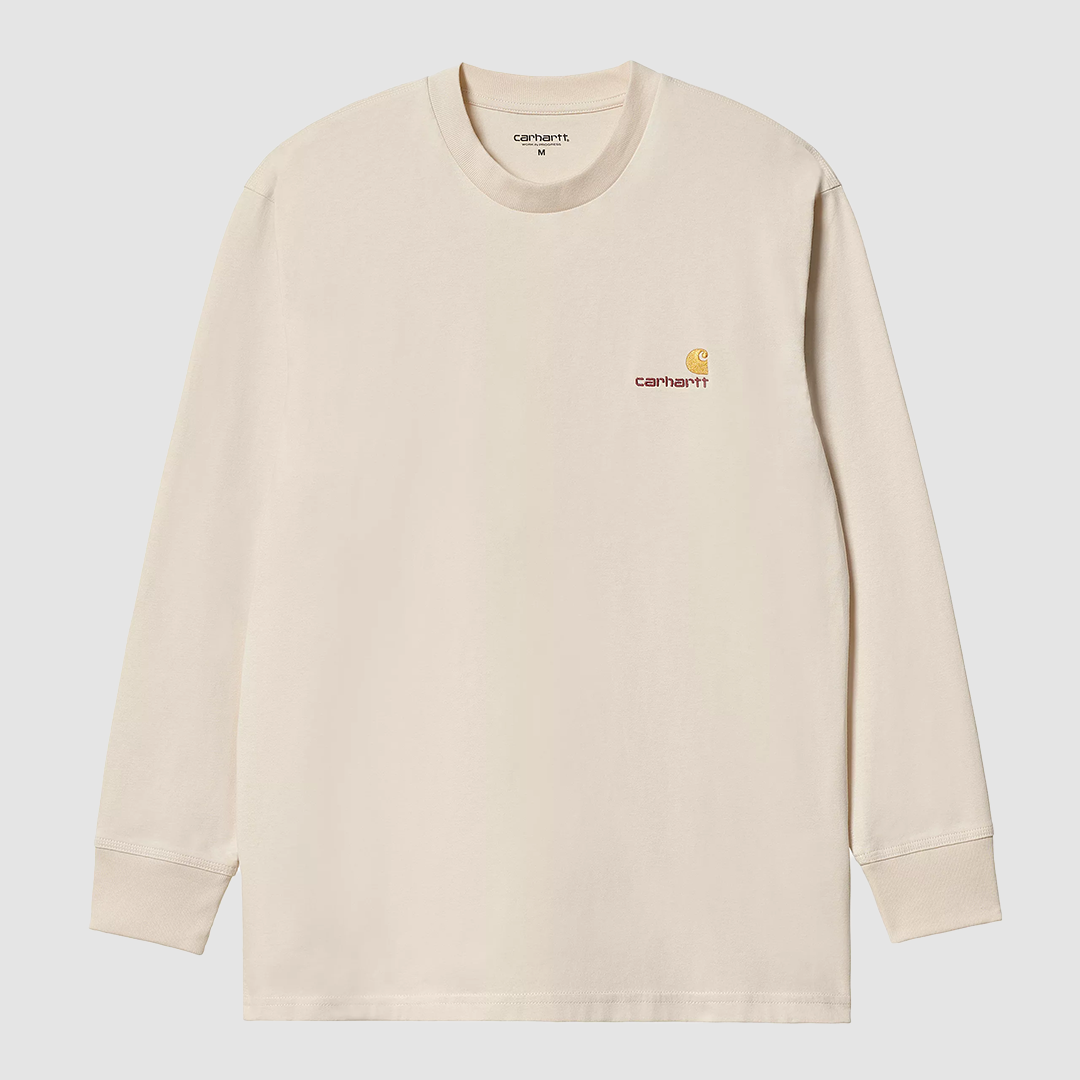 L/S American Script T-Shirt Natural