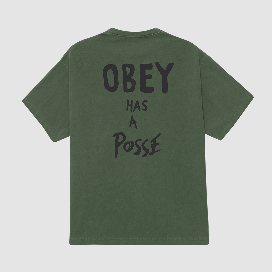 Obey Has A Posse T-Shirt Pigment Bronze Green