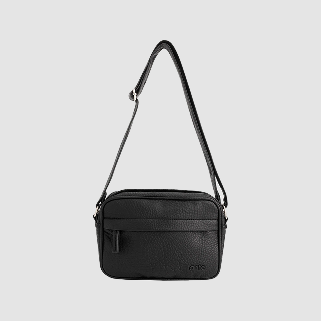 Texture Leather Bag Black