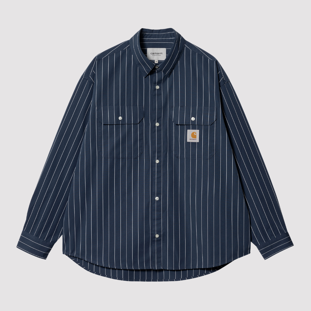 L/S Orlean Shirt Stripe Blue / White