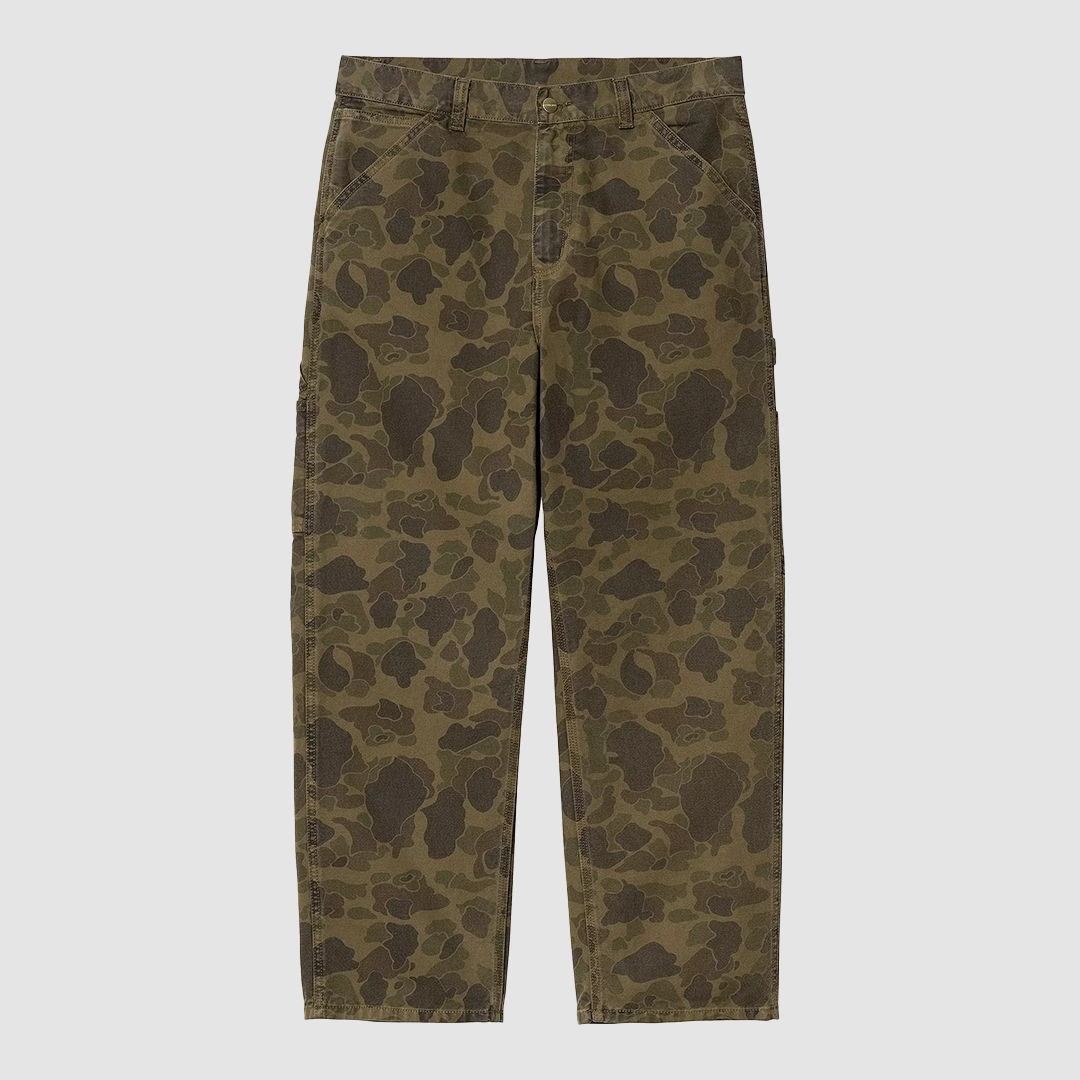 Duck Single Knee Pant Camo Green / Office Green Garment Dyed